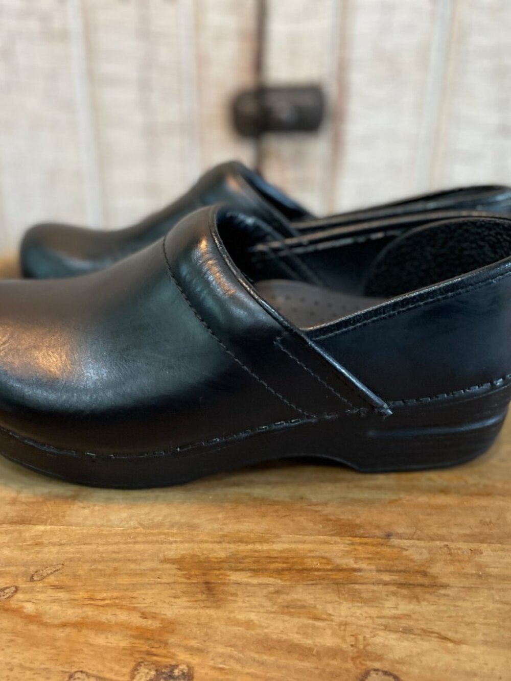 Dansko Professional Black Leather Nursing Clogs EU 39 US 8.5 9 Comfort - Picture 6 of 9